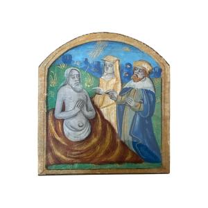 Museum – Medieval – Illumination – Book Of Hours – Job And His Visitors – Early Modern