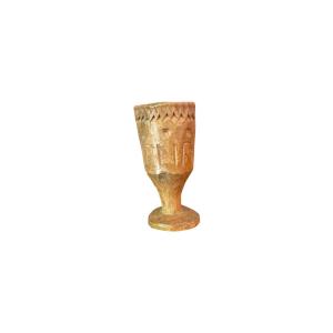 Miniature – Gobelet de berger – Bois sculpté au couteau – Art populaire – Auvergne – Cantal