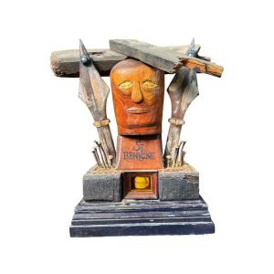 Musée - Reliquaire de Saint Bénigne – Sculpture en bois et métal – Art populaire - Relique