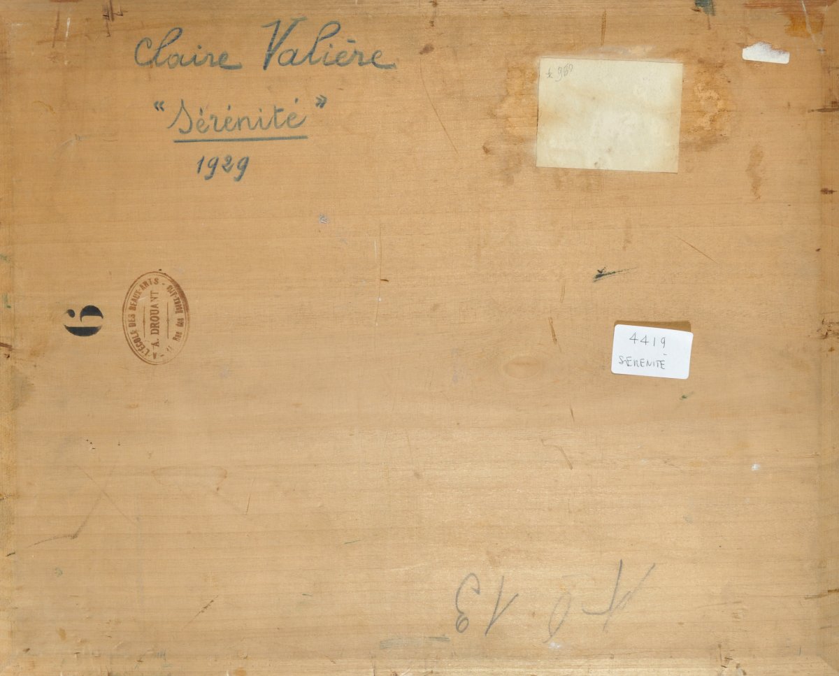 CLAIRE VÀLIERE .  Sérénité, 1929-photo-2