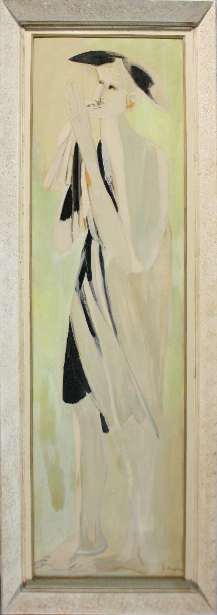Remo Brindisi  .  Figure With Bird, Ca. 1950-photo-3