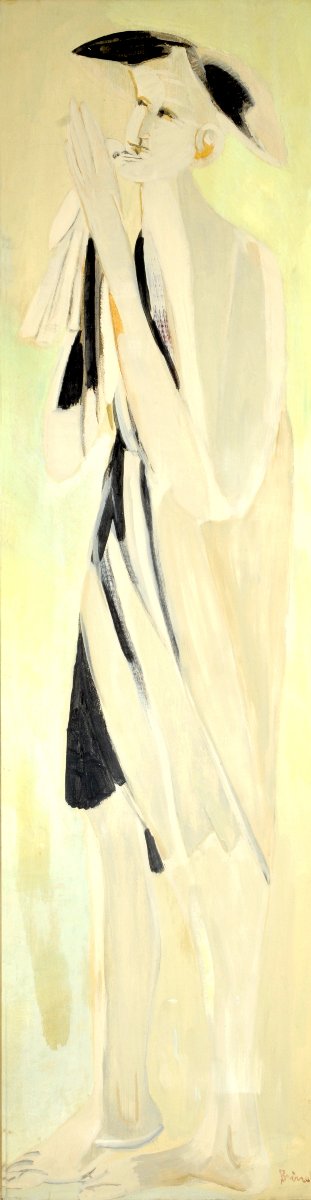 Remo Brindisi  .  Figure With Bird, Ca. 1950