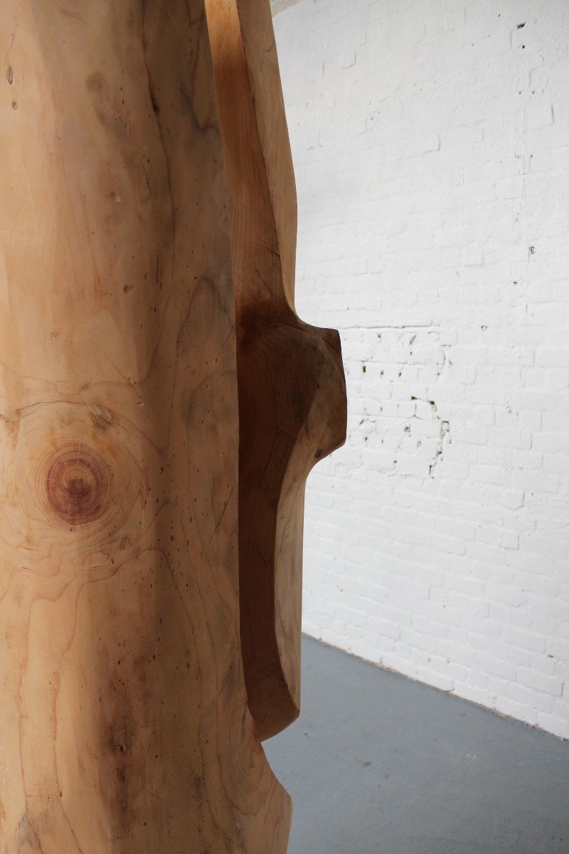 XXl Abstract Wooden Sculpture By Roland Lavianne-photo-2