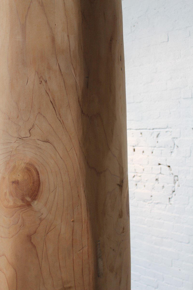 XXl Abstract Wooden Sculpture By Roland Lavianne-photo-4