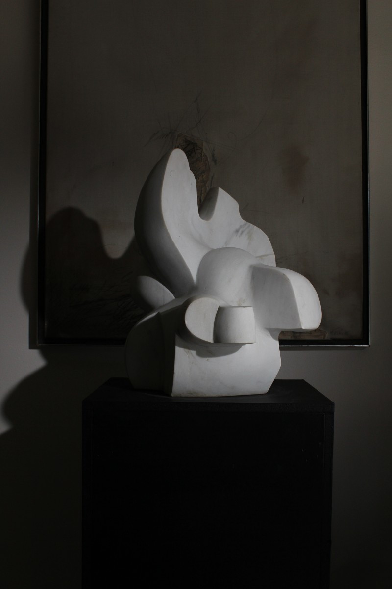 White Marble Sculpture By Pol Spilliaert (1935-2023)