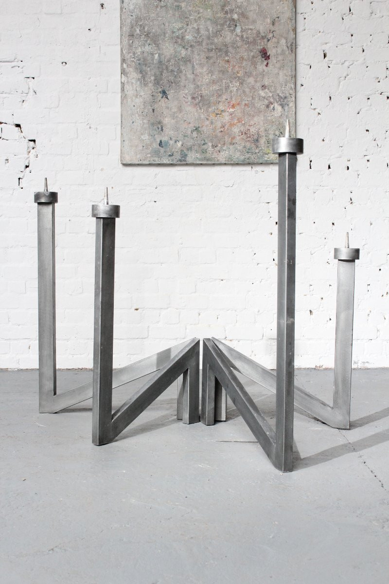 Modernist Architectural Candlestick By Roger Bonduel-photo-2