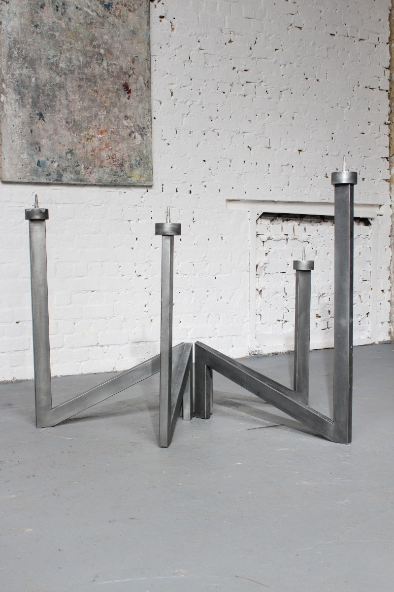 Modernist Architectural Candlestick By Roger Bonduel