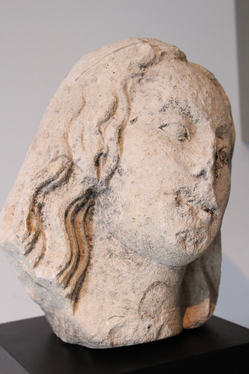 15th Century Limestone Head-photo-2
