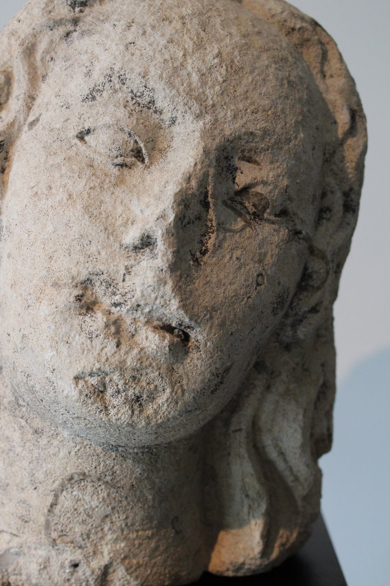 15th Century Limestone Head-photo-3