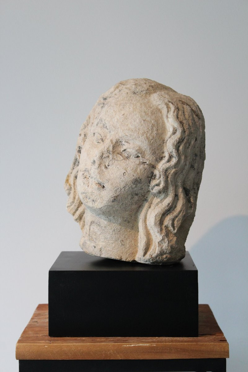 15th Century Limestone Head-photo-4