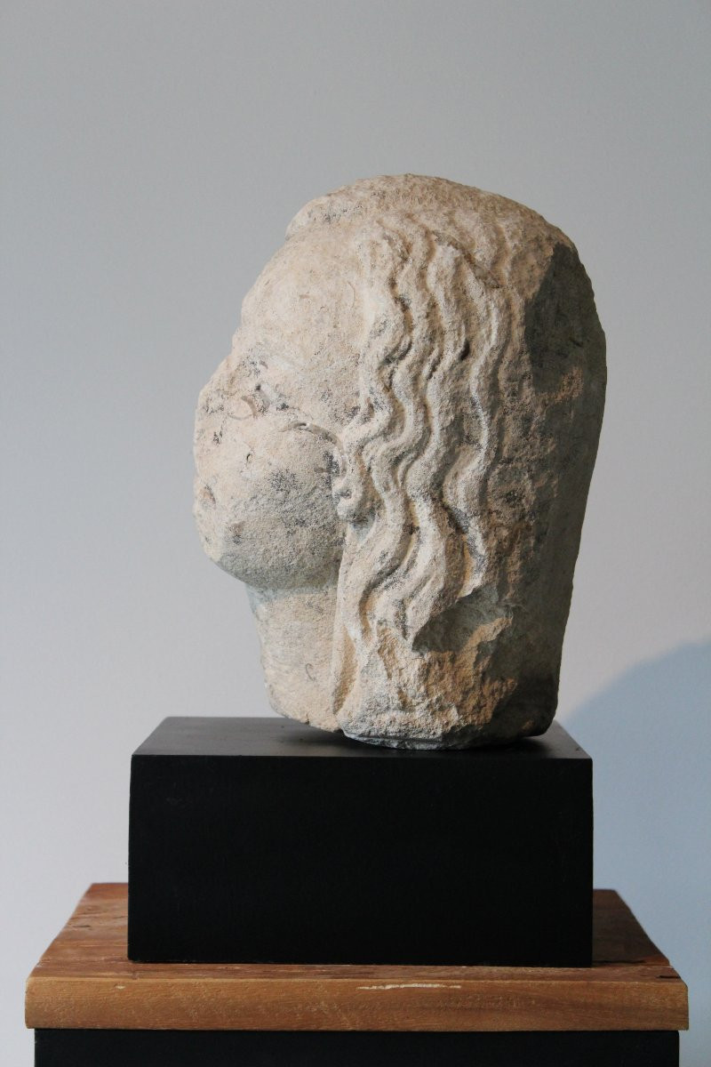 15th Century Limestone Head-photo-2