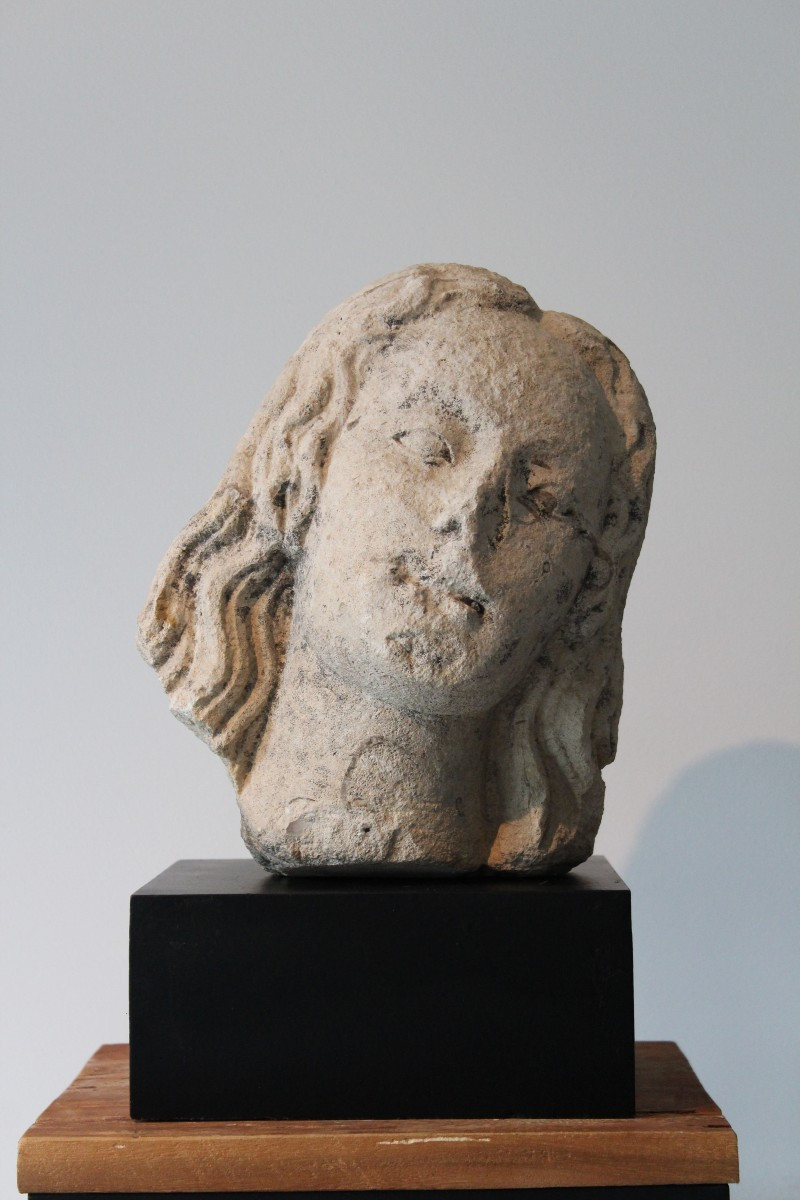 15th Century Limestone Head