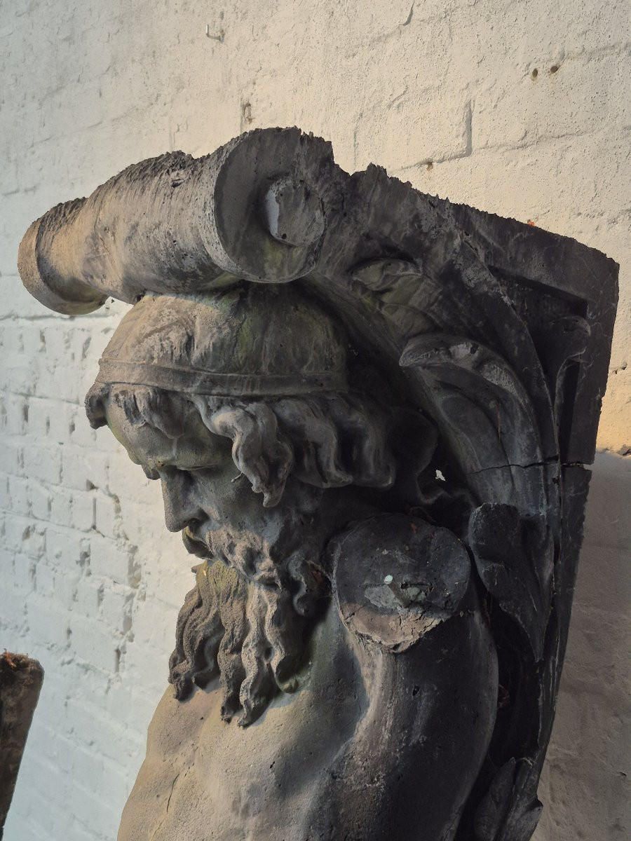 Paire de cariatides anciennes-photo-4