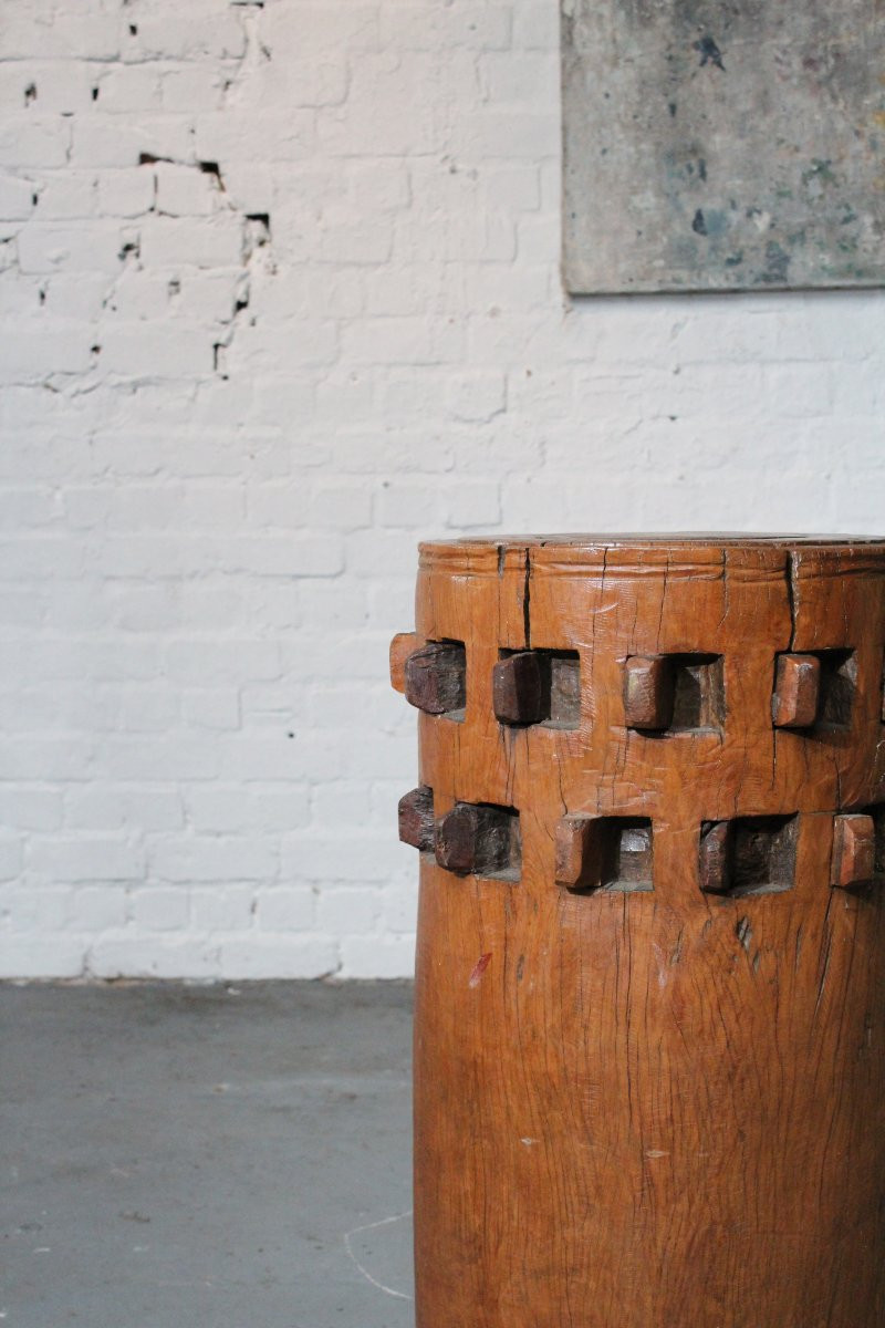 Paire de moulins à sucre Africains anciens-photo-3