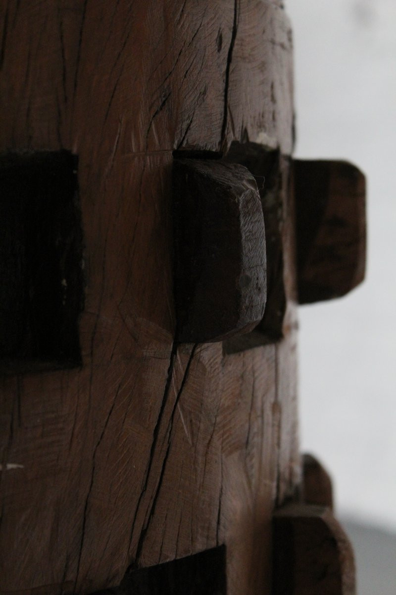 Paire de moulins à sucre Africains anciens-photo-3