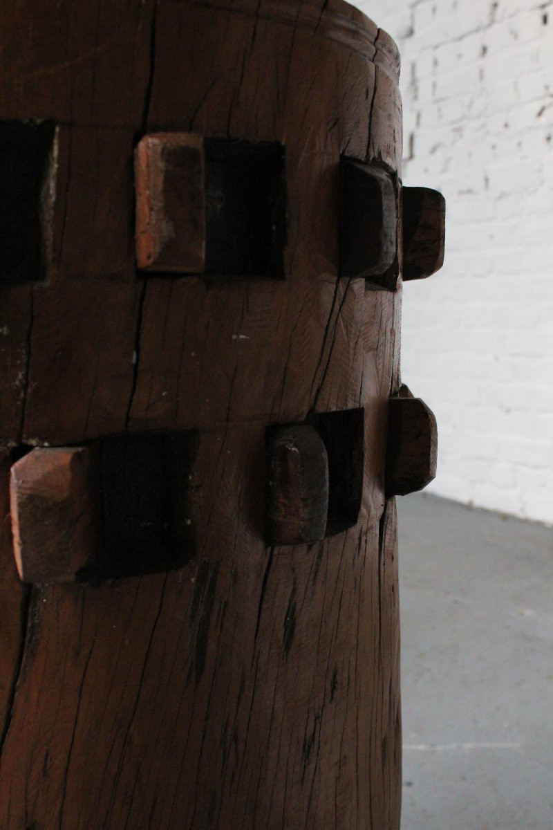 Paire de moulins à sucre Africains anciens-photo-4