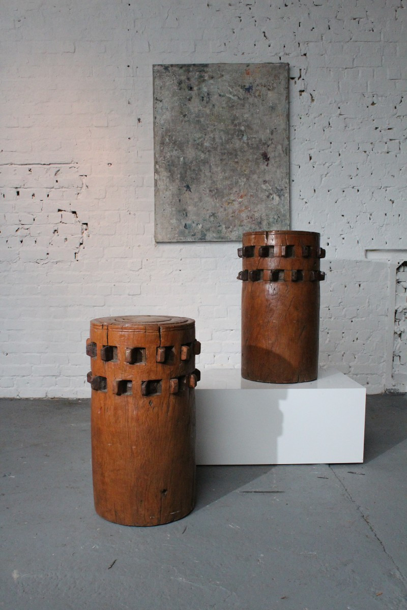 Paire de moulins à sucre Africains anciens