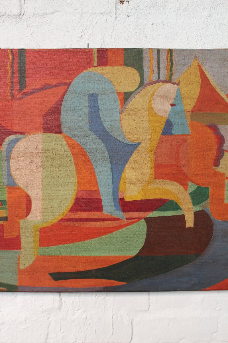 'carrousel' Cubist Painting-photo-4