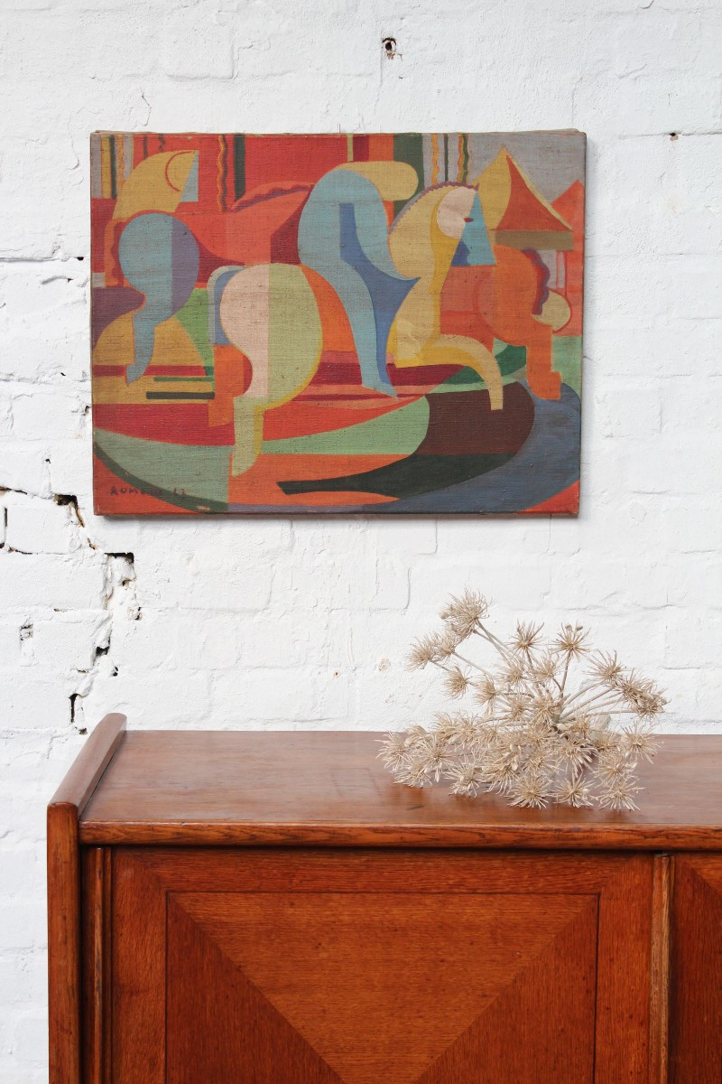 'carrousel' Cubist Painting