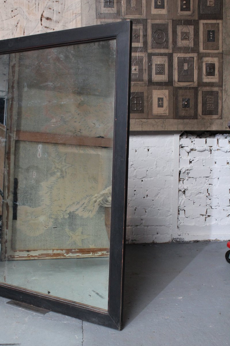 Grand miroir de bistrot ancien - France années 1950-photo-2