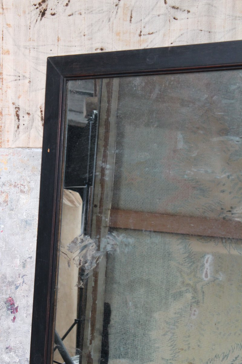 Grand miroir de bistrot ancien - France années 1950-photo-1