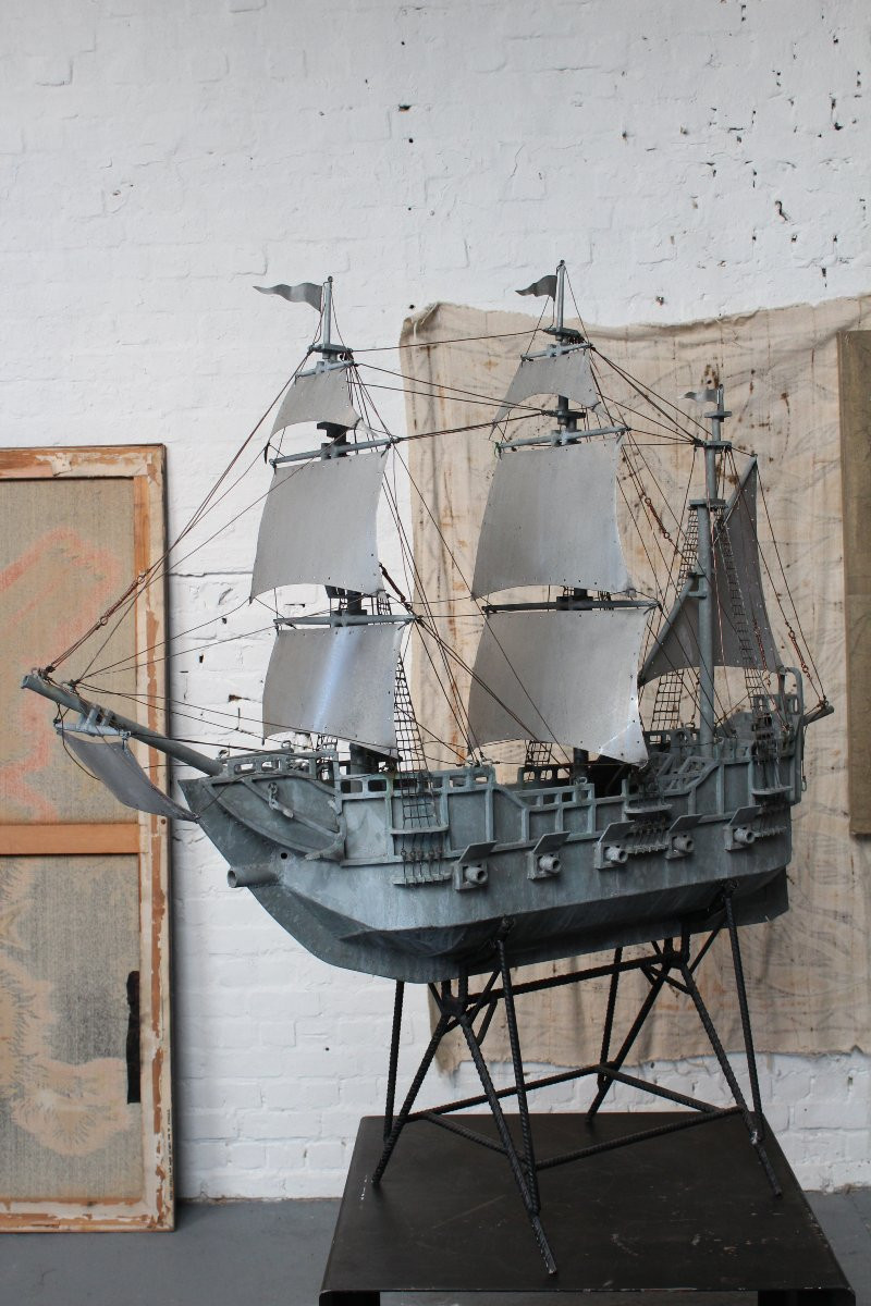 Modèle du bateau unique en zinc-photo-2