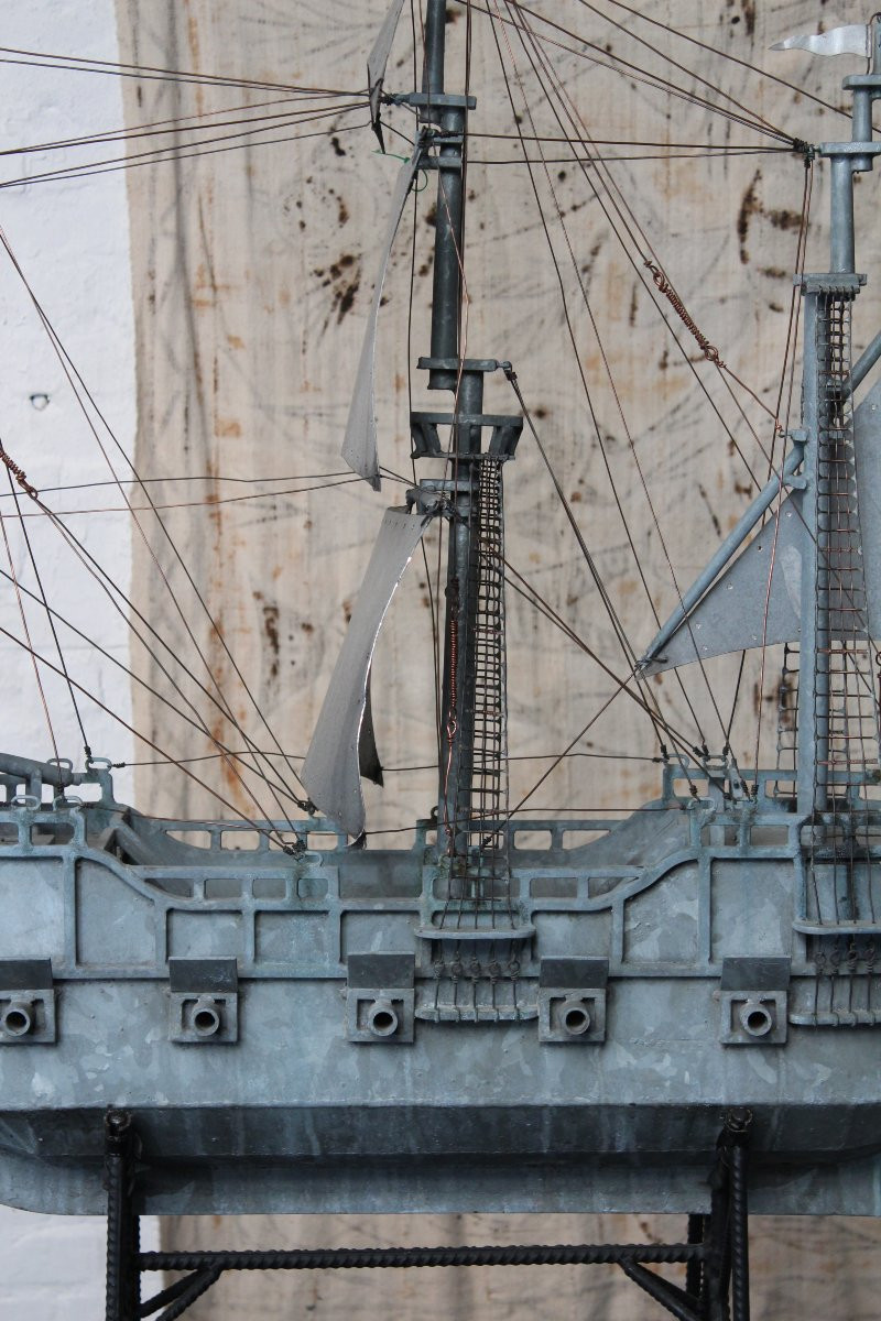 Modèle du bateau unique en zinc-photo-3