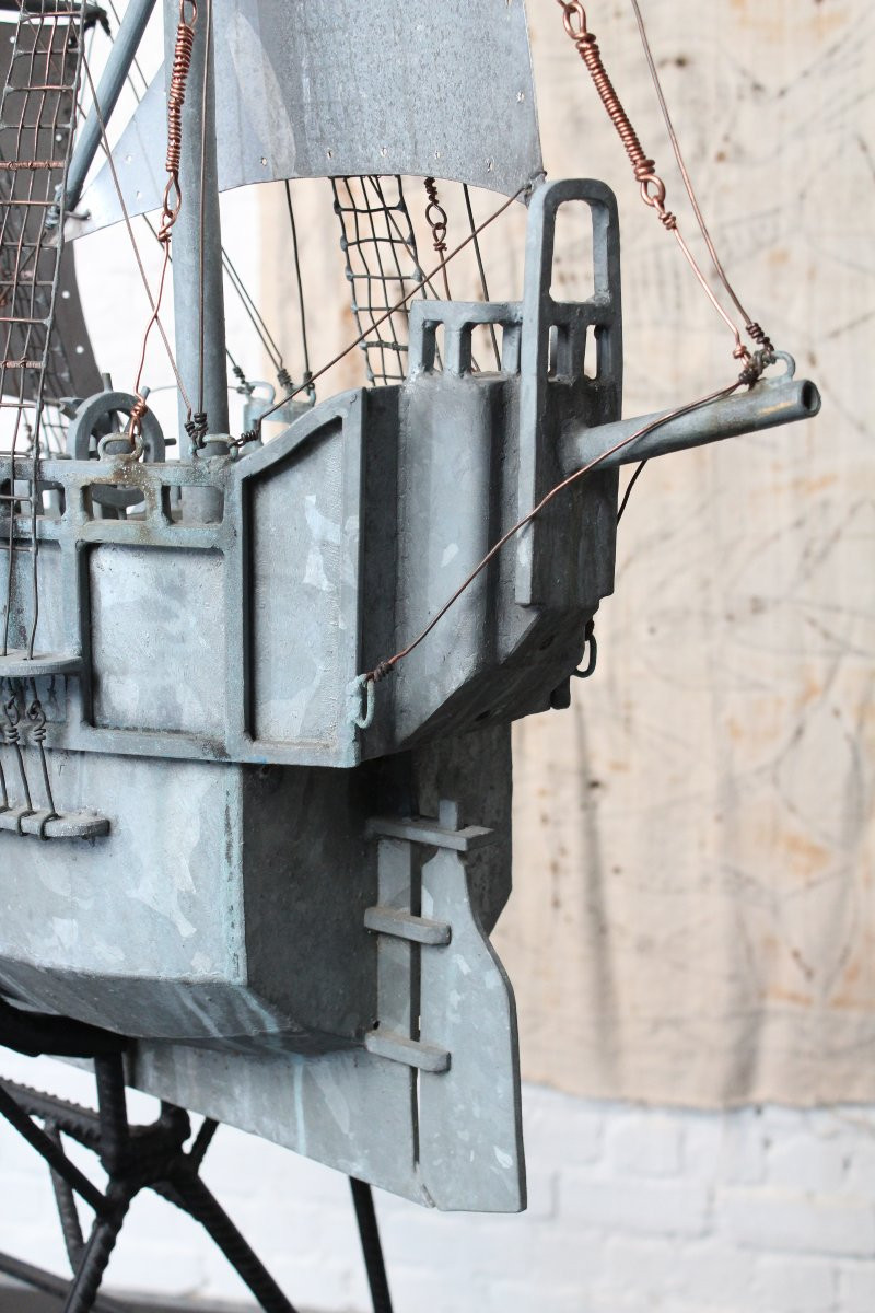 Modèle du bateau unique en zinc-photo-1