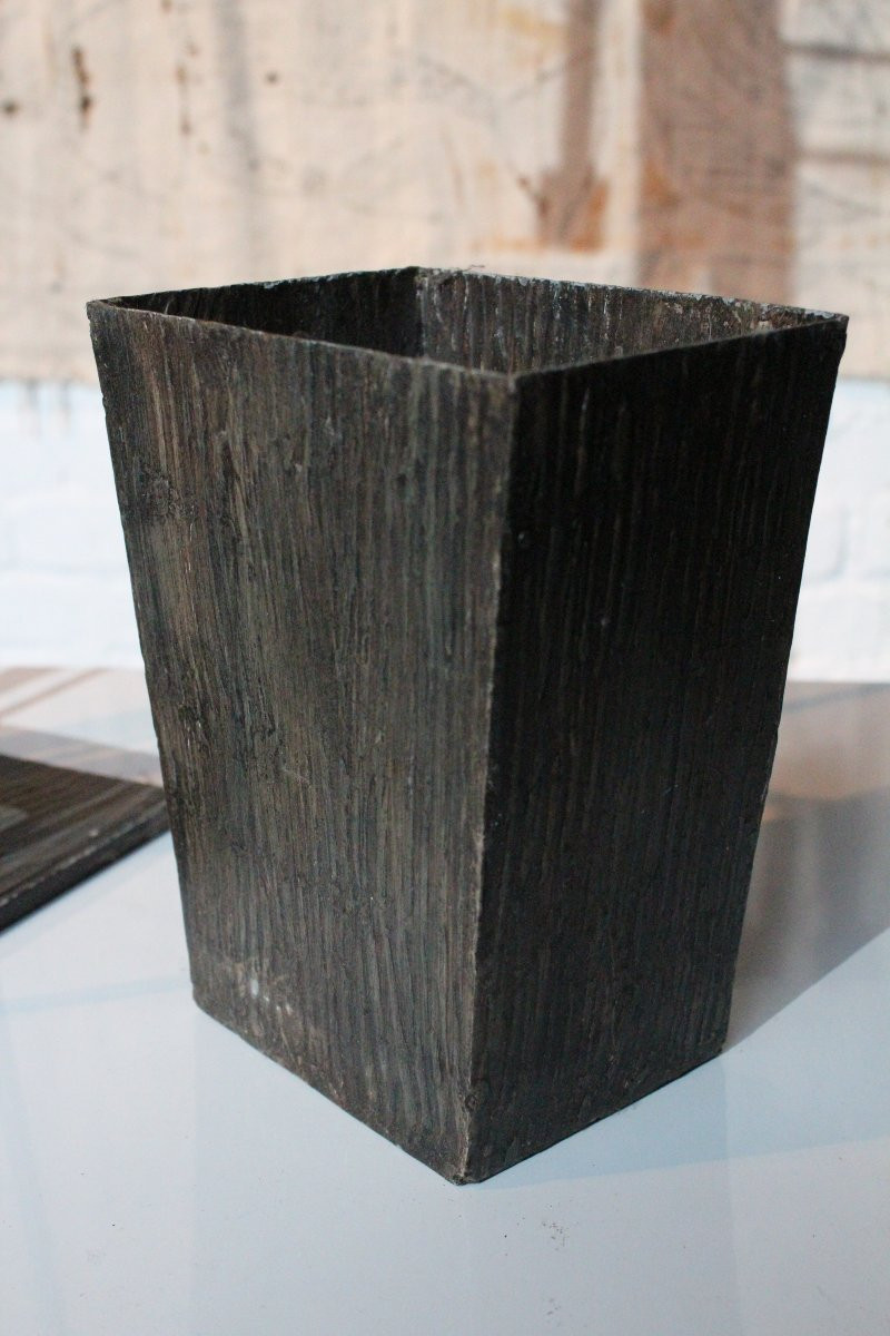 Pair Of Cubist Umbrella Holders / Planters-photo-5