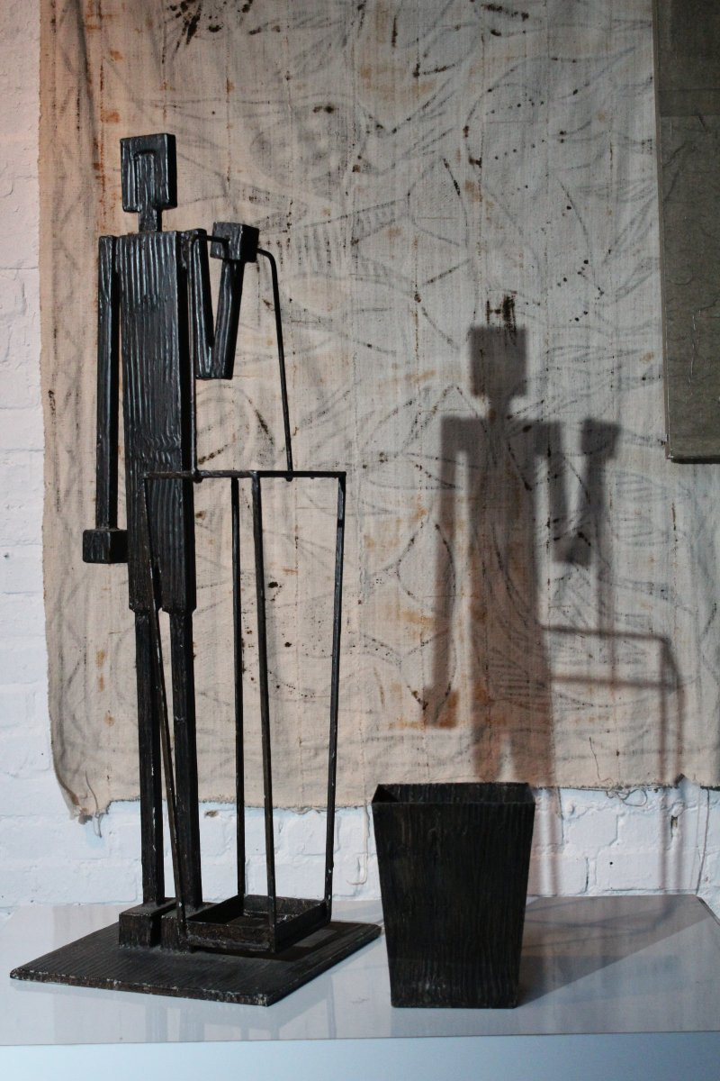 Pair Of Cubist Umbrella Holders / Planters-photo-6