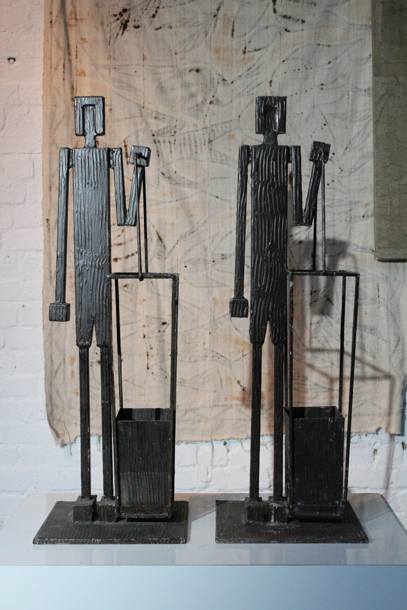 Pair Of Cubist Umbrella Holders / Planters