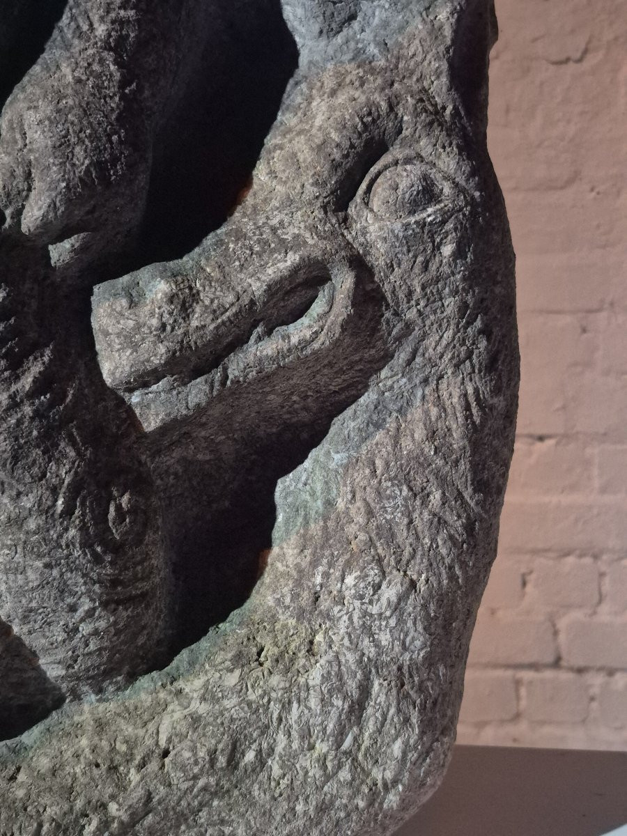 Créature mythique - fragment de pierre du XVIIe siècle-photo-4