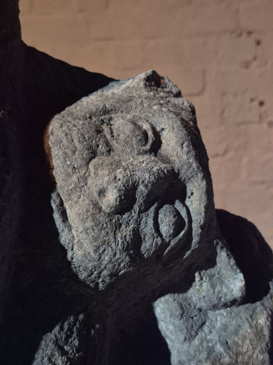 Créature mythique - fragment de pierre du XVIIe siècle-photo-8