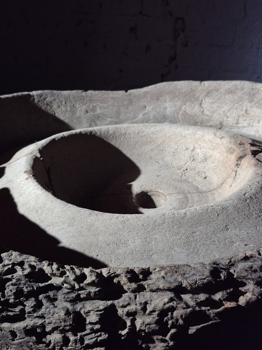 Old Industrial Wooden Grinder-photo-4