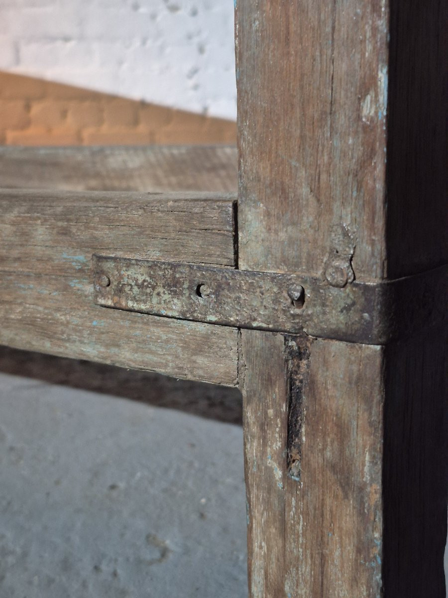 Old Wooden Flowershop Table-photo-3