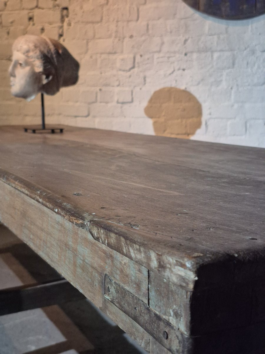 Old Wooden Flowershop Table-photo-4