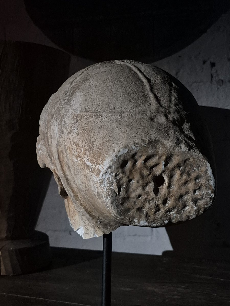 Fragment de tête en plâtre 'Sakkos'-photo-7