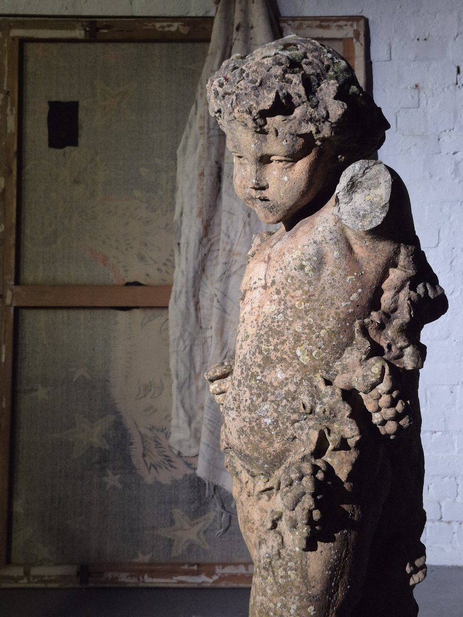 19th Century Stone Putti-photo-3