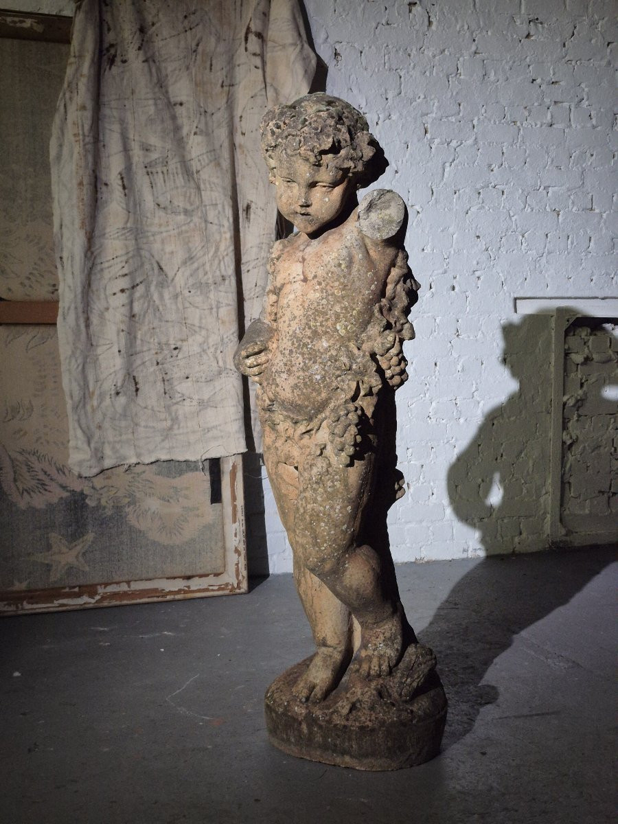 19th Century Stone Putti-photo-4