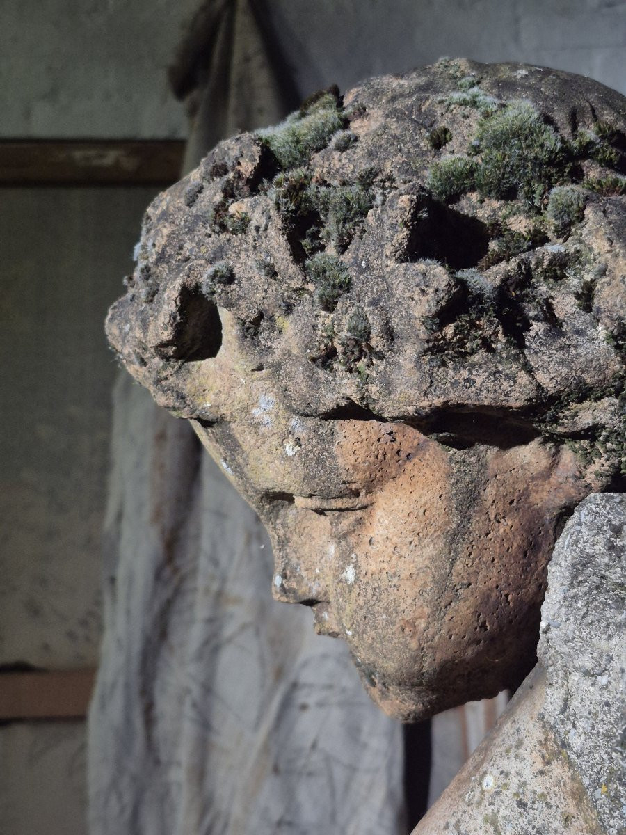 19th Century Stone Putti-photo-4