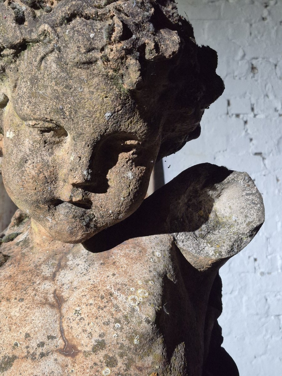 19th Century Stone Putti-photo-7