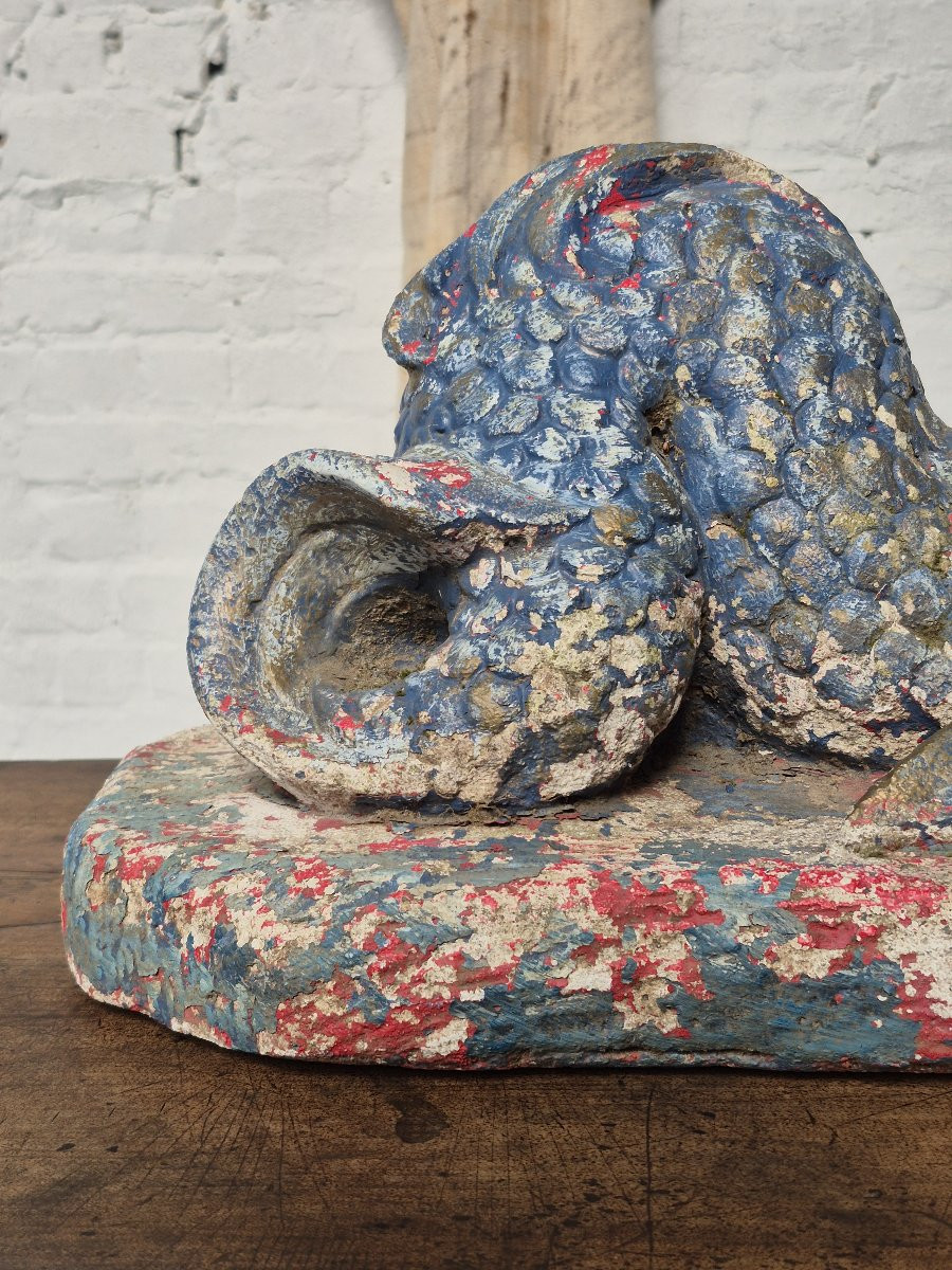 Sculpture de poisson en pierre-photo-6