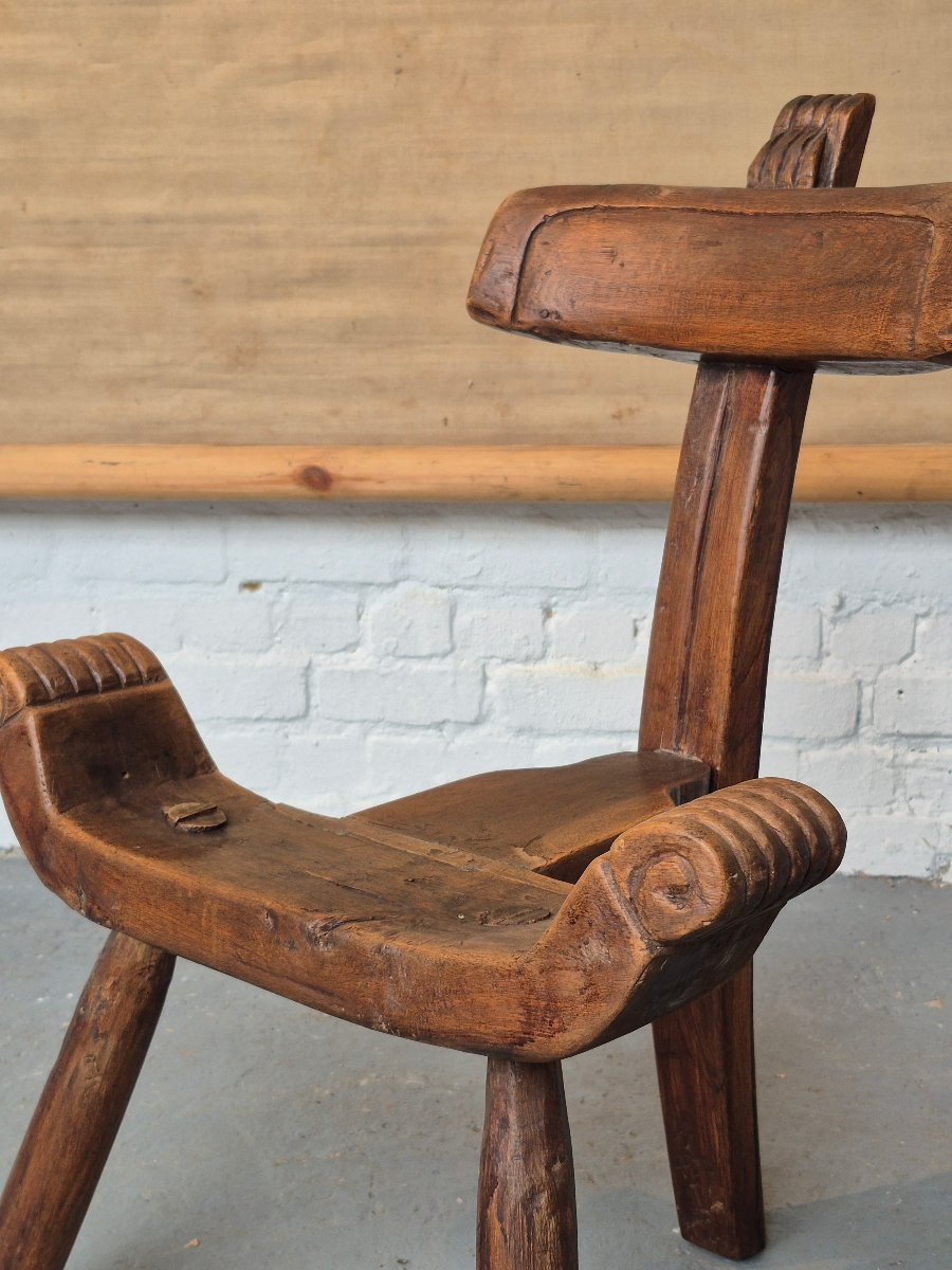 Chaise sculpturale brutaliste-photo-2