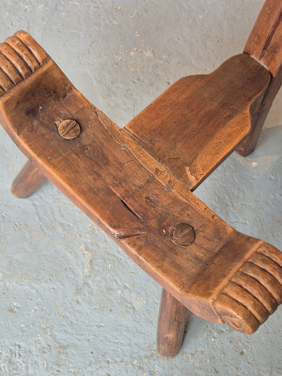 Chaise sculpturale brutaliste-photo-3