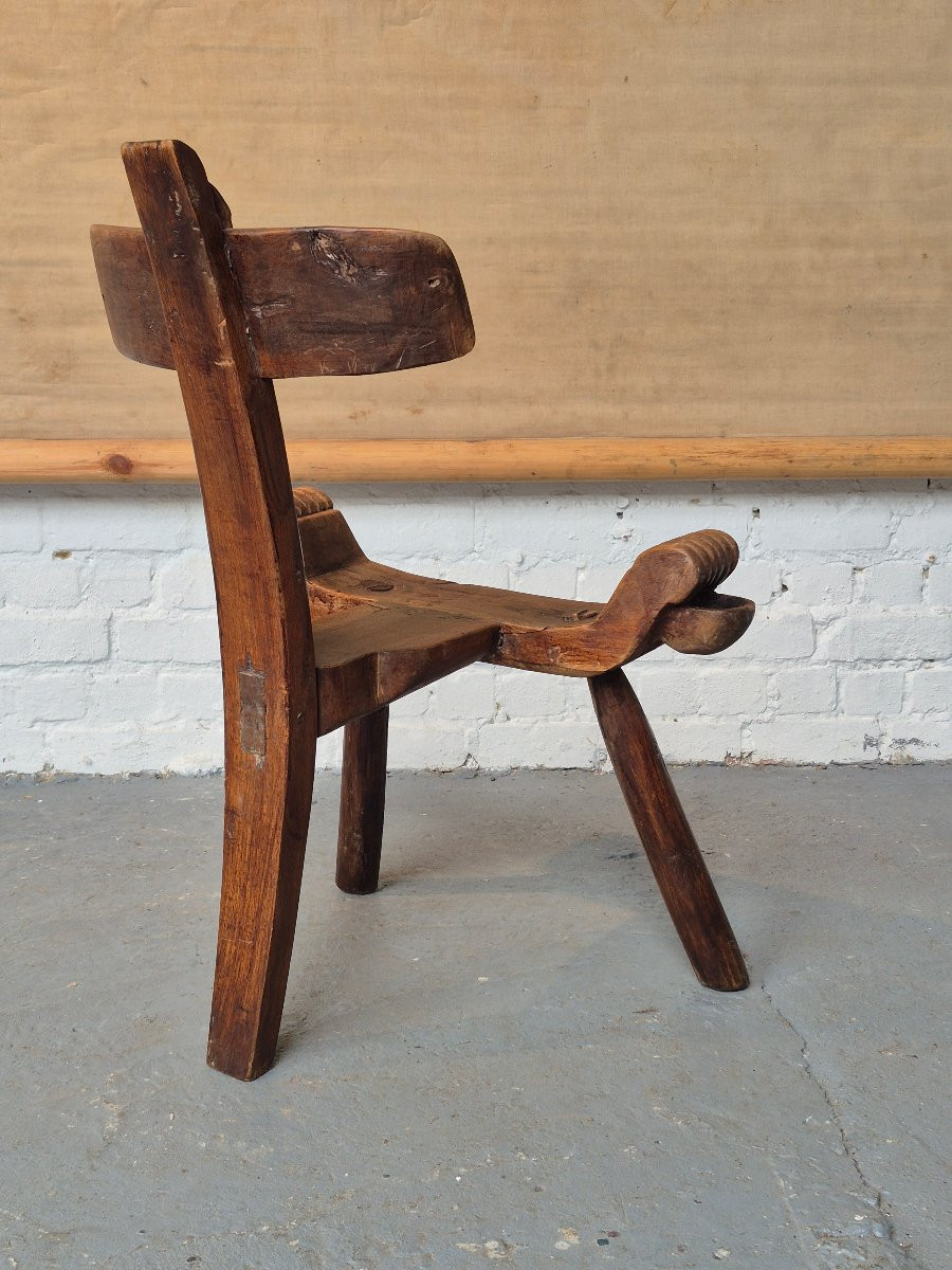 Chaise sculpturale brutaliste-photo-3