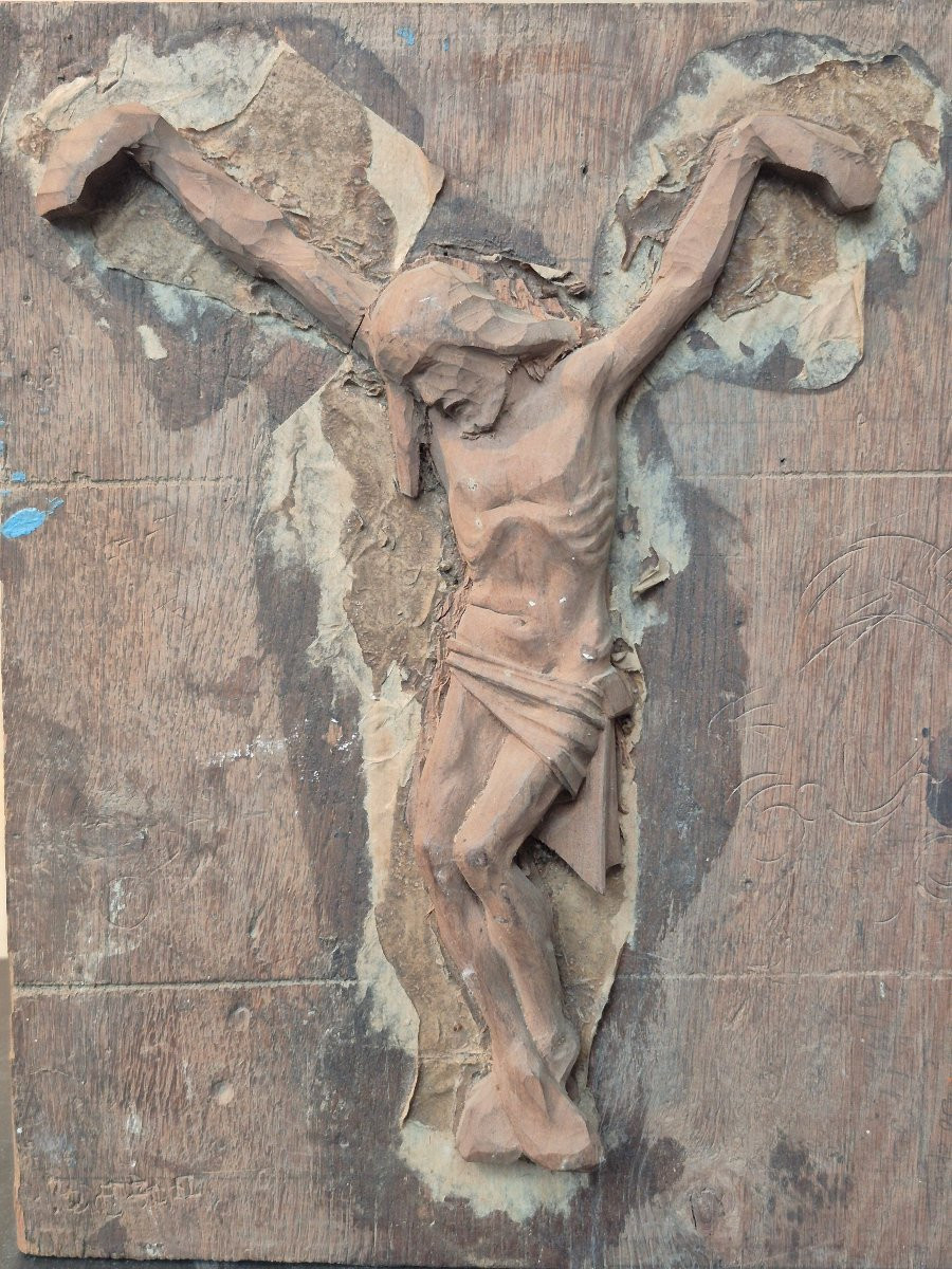 Ancien moule en bois d’un Corpus Christi-photo-2