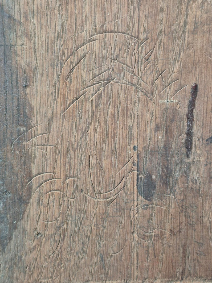 Ancien moule en bois d’un Corpus Christi-photo-2