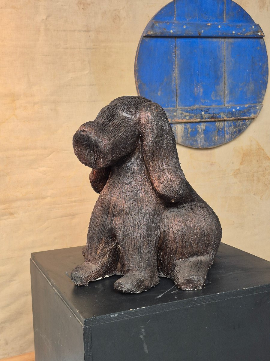 Sculpture en céramique « chien » par Ria Arntz-photo-2