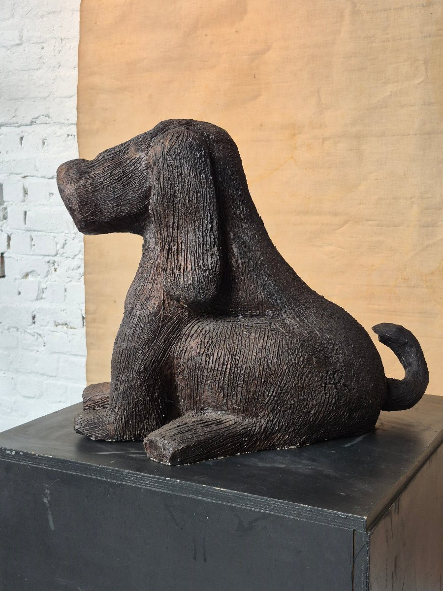Sculpture en céramique « chien » par Ria Arntz-photo-4