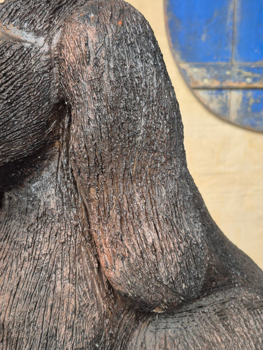 Sculpture en céramique « chien » par Ria Arntz-photo-3